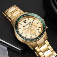 Maserati Reloj para Hombre, Colección Sfida, en Acero Inoxidable, PVD Oro Amarillo, con Correa de Acero Inoxidable - R8873640005 - details 0
