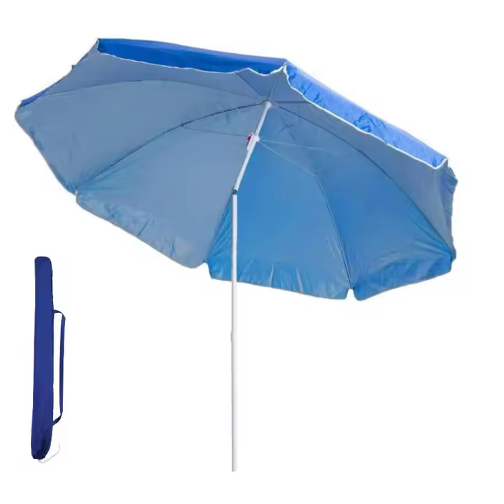 Sombrilla de playa con inclinación ajustable parasol antiviento resistente para patio exteriores terraza jardín 160cm - 1