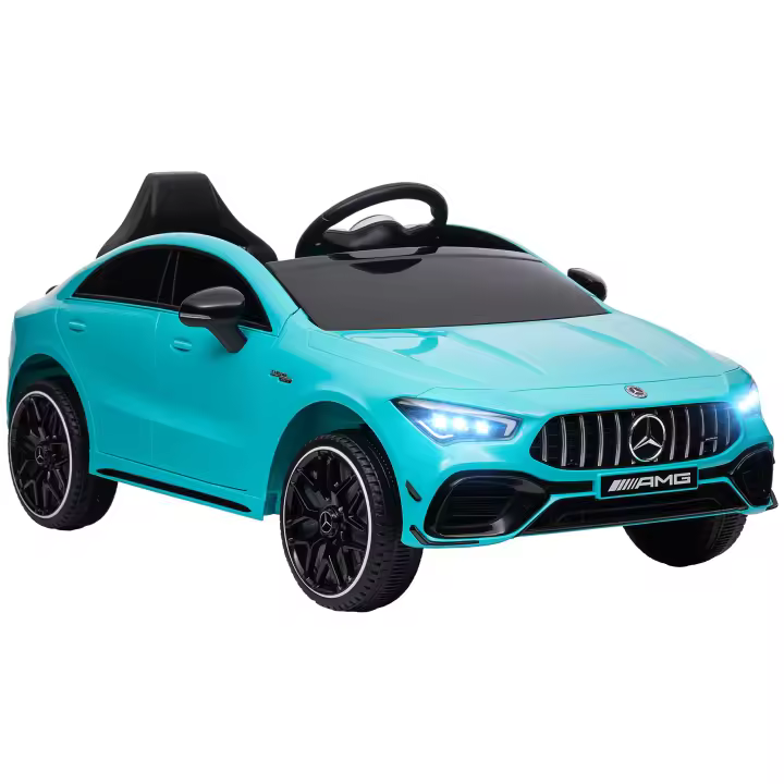 AIYAPLAY Coche Eléctrico para Niños de +3 Años Mercedes-AMG CLA 45 Carro Eléctrico Infantil con Batería 12V Mando a Distancia Faros LED Bocina Música y Ruedas Auxiliares - 1
