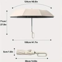 Paraguas Automático De 105CM Resistente Al Viento Y Agua Para Hombres Con Mango De Gran Tapa Y Costuras Fortalecidas Tamaño Grande - details 6