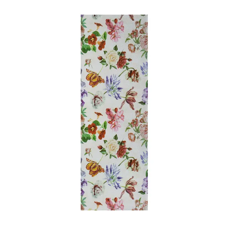 Alfombra vinílica de cocina diseño con flores en multicolor - SALLY MAGGIO | 48x200 cm - 1