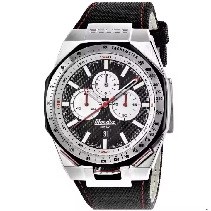 Reloj Hombre Cronógrafo MONDIA MI-787-SS-FCSL-CT en Tela Técnica con Taquímetro - 1