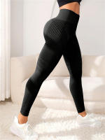 Leggings De Yoga Para Mujer Con Cintura Alta Elástica Y Sin Costuras Tallas Verdaderas Pantalones Deportivos Slim Para Entrenamiento Correr Y Fitness - details 2