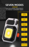 Linterna Portátil Multi-Funcional De Llavero Magnética Impermeable Y Recargable Por USB Luz Fuerte Para Emergencias Y Exterior - details 2