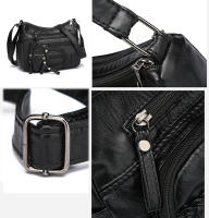 Bolso De Hombro Para Mujer De Cuero Suave Con Múltiples Bolsillos Lujo Casual Bolso De Mano Diseñador Bolso Cruzado De 2024 - details 1