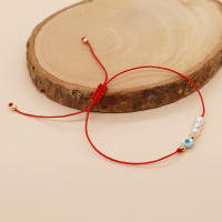 Pulsera De Perla De Agua Dulce Para Mujer Niña Y Niño Roja Amuleto Del Ojo Maléfico Joyería De Amistad Estrella Corazón Encanto Con Cuentas Pulsera Bohemia - details 2