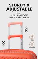 S7 STAR LG57144-LG57151 Maleta Rígida Colourful Juego 3 Piezas, Set Cabina Equipaje de Moda 3 en 1, PP Maleta Resistente Color Puro con 4 Ruedas Giratorias 360°, Pack Maleta Trolley Elegante Ligero 20/24/28in - details 9