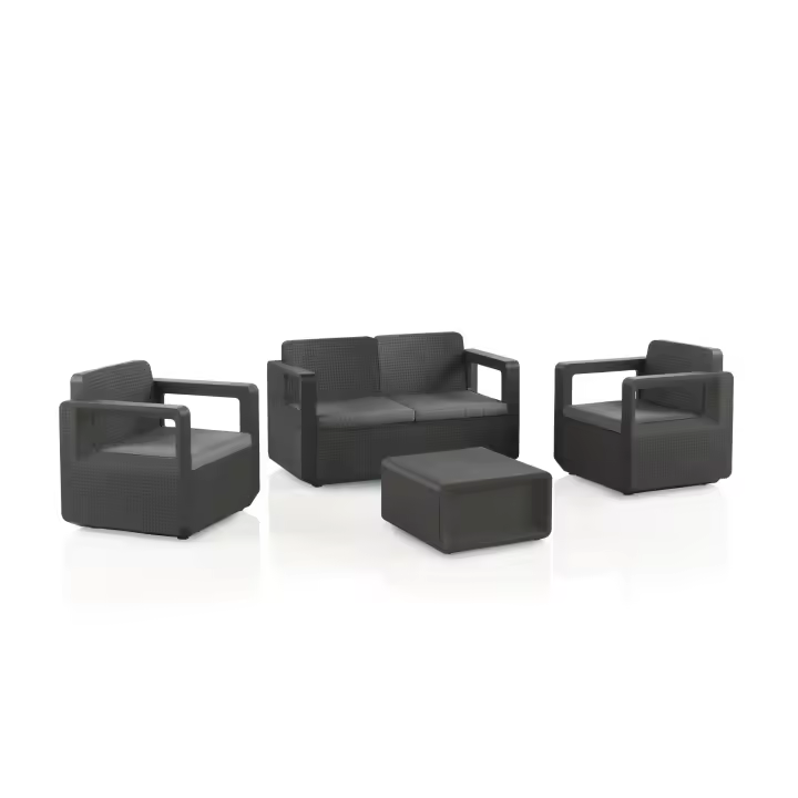 Shaf Conjunto de Jardín VENUS CONFORT para Exterior de 4 Personas en Grafito - 1