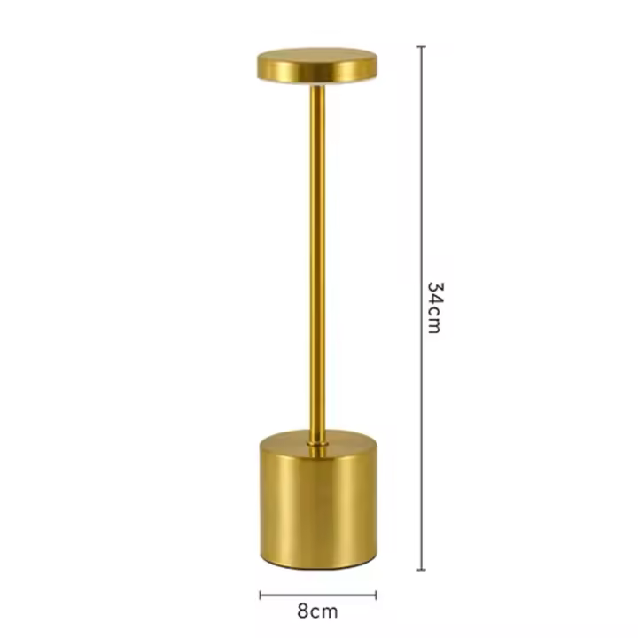 Lámpara de mesa de Metal táctil LED Simple, barra de luz ambiental creativa de cabecera de tres colores, decoración al aire libre, luz nocturna Si - 1