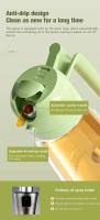 Botella De Aceite De Vidrio 470ml Dispensador De Spraying 2 En 1 Para Cocina BBQ Asado Picnic Herramientas - details 4
