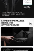 Sillín De Bicicleta RYET Ultrafino De Fibra De Carbono 3D Para Hombres Y Mujeres Triatlón Carretera MTB Montaña Gravel Ciclismo - details 4