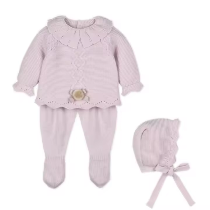 Conjunto bebe polainas punto con cuello volante mimar de marca Mac Ilusion - 1