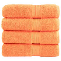 vidaXL Toallas de mano 4 uds 100% algodón 50x100 cm 600 gsm Color Morado,  orange,  Negro y mas - details 1