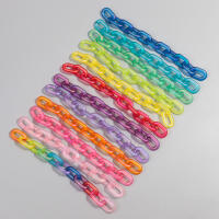 AB Colorful 15pcs Anillos Ovalados De Acrílico 30mm Para Crear Joyas DIY Pulseras Collares Cadenas De Gafas Accesorios - details 1