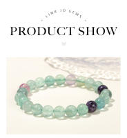 Pulsera De Cristal Natural Multicolor Fluorita JD Pulsera De Bolas Redondas Reiki Curación Pulsera Elástica Para Regalo - details 2