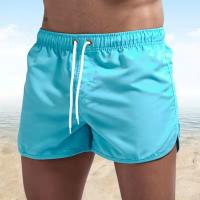 Shorts De Natación Para Hombres Quick Dry Con Cinturón Ajustable Y Bolsillos Conjunto De Baño Transpirable Para Surf Y Playa Verano - details 5