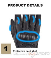 Guantes De Motocicleta Suomy De Cuero Para Hombre Y Mujer ProtecciónVintage Ciclismo Primavera Otoño Guantes De Motocross ATV - details 9