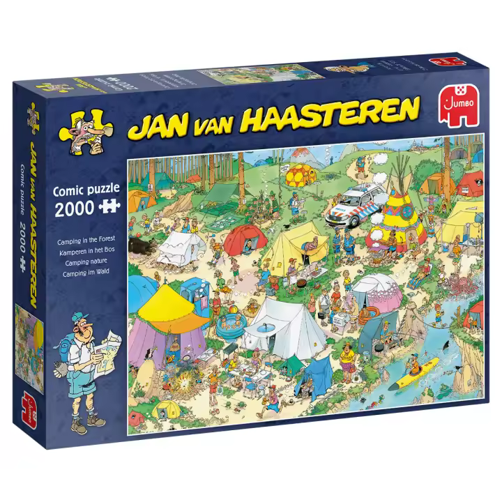 Jan van Haasteren Camping in the Forest 2000 pcs Puzzle rompecabezas 2000 pieza(s) Cómics - 1