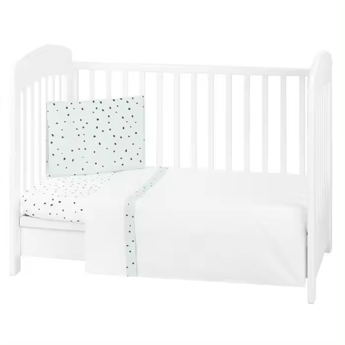 Conjunto jogo de cama 3pçs 70x140cm Kikka Boo Bear with me Menta - 1