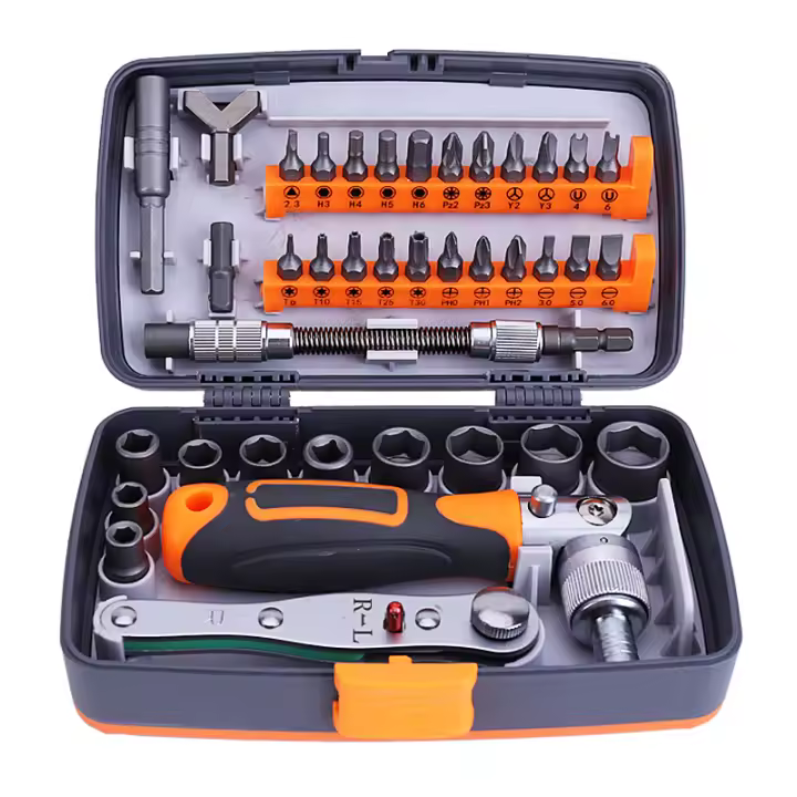 Juego De Destornilladores Magnéticos Multifuncionales 38 En 1 Con Rosca Ratchet Herramienta De Reparación De Automóviles Para El Hogar - 1