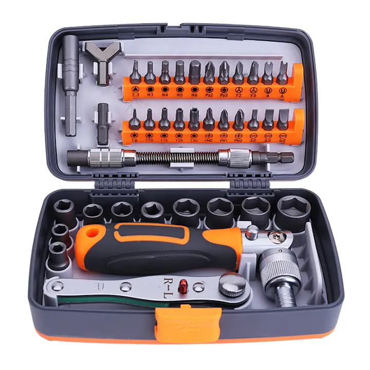 Juego De Destornilladores Magnéticos Multifuncionales 38 En 1 Con Rosca Ratchet Herramienta De Reparación De Automóviles Para El Hogar - 1