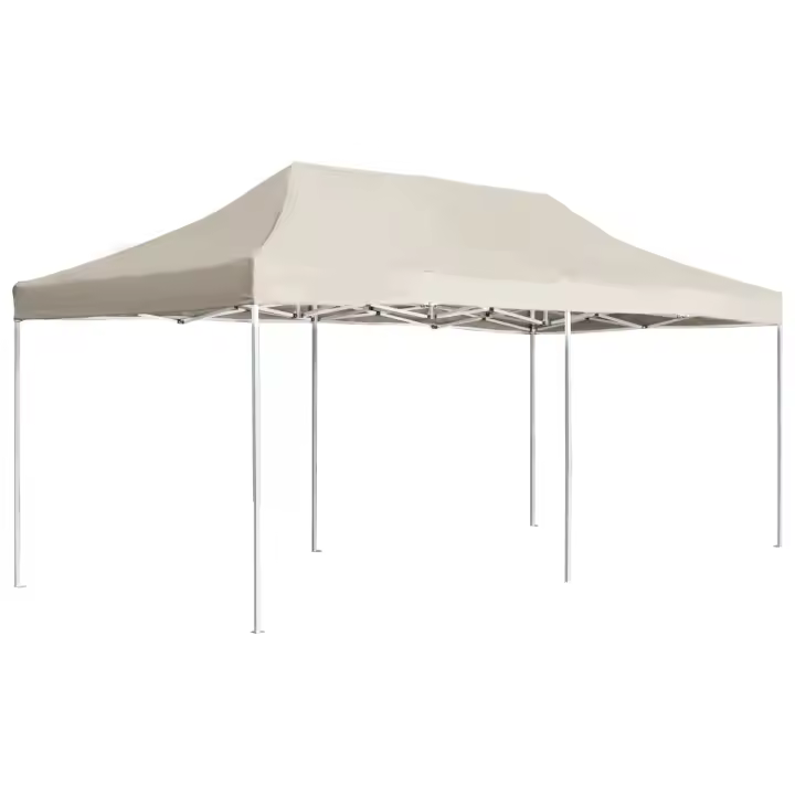 vidaXL Carpa plegable profesional de aluminio crema 6x3 m - 1
