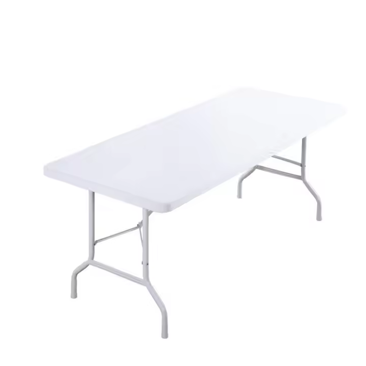 Mantel Rectangular Lavable Para Fiestas Al Aire Libre Y Camping Tamaño 4ft/6ft Elástico Y Ajustable De Poliéster/Celulosa Para El Hogar - 1