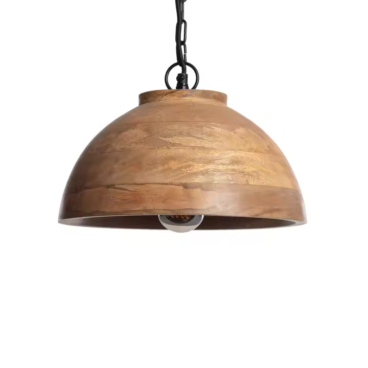 Ledkia Lámpara Colgante Madera Naisha S ILUZZIA Natural - 1