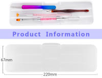 Caja De Almacenamiento Para Uñas Rectangular Doble Capa Con Herramientas De Uñas Portátil De Plástico 22cm Con Palillos Pinzas Cepillo Y Archos - details 1