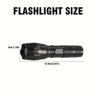 Linterna Táctica LED De Alta Potencia 5 Modos De Luz Con Zoom Portátil Impermeable Para Camping Caza Exterior Hiking Aleación De Aluminio - details 2