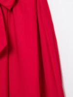 Vestido Largo Rojo Casual Elegante Para Mujer Con Cinturón Y Bolsillos Manga Corta Estilo Vintage Primavera Verano Sin Estirar Polyester - details 7