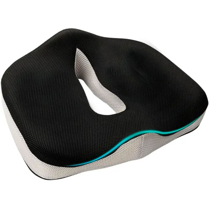 Cojín de Asiento Carttiya, Almohada de Apoyo Lumbar para aliviar el Dolor de ciática, con Funda Lavable - 1