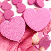 10 Pcs Miniheart Forma De Archivo De Uñas, Esponja Polímero De Uso Doble Para Mujeres Y Niñas Herramientas De Arte De Uñas - details 0