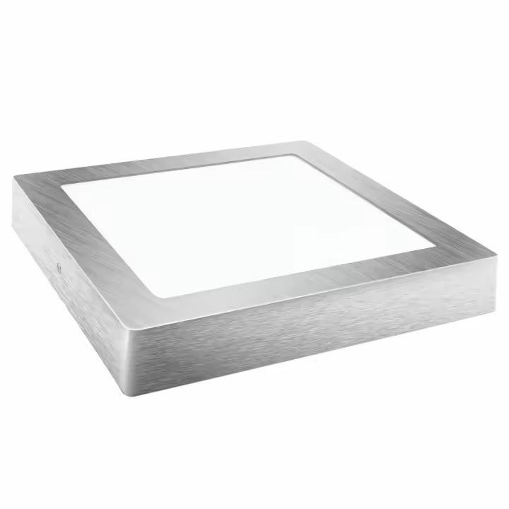 DOWNLIGHT LED SUPERFÍCIE QUADRADO PRATA MATEL 24W NEUTRO - 1
