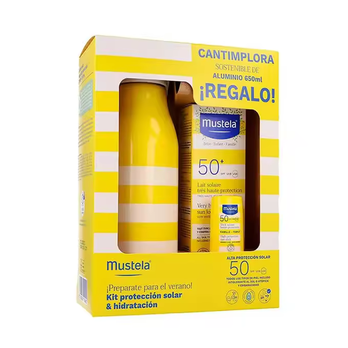 Mustela Pack Solar Leche Solar SPF50 100ml + Stick Solar SPF50 9ml + bote - 1