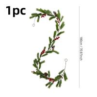 Guirnalda De Pino Artificial Para Navidad Con Bayas Rojas Y Conos 70.87 Cm Decoración Realista Para Casa De Vacaciones Escritorio Armario Estante De Chimenea Y Hogar Exteriores - details 8