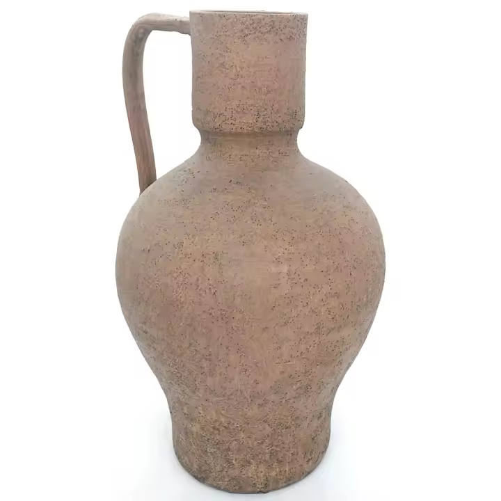 Cantaro Arabe tradicional artesanal de barro rustico 50 alto x 27 cm ancho - 1