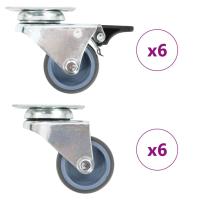 vidaXL Ruedas Dobles Giratorias Diámetro 50mm Manipulación de Materiales Cantidad 4 unidades,  8 unidades,  12 unidades y mas - details 0
