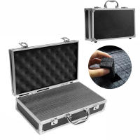 Caja De Herramientas Portátil De Aluminio Con Recubrimiento De Esponja Resistente a Los Impactos Tamaño 30x17x8cm - details 0