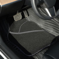 Black car floor mats for most vehicles, elegant style - details 5