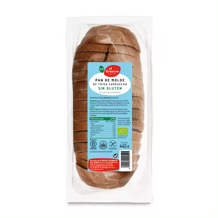 Pan de molde de trigo sarraceno bio El Granero 445g. - 1