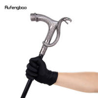 Bastón De Moda Cabeza De Cobra Decorativa Para Fiesta Cospaly Vintage Bastón De Caminar Cruzado De Acero 93 Cm Con Punta De Goma - details 4