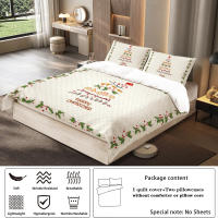 Juego De Cama Navideño 3 Piezas Con Patrón De Árbol De Navidad (1 Funda De Edredón + 2 Fundas De Almohada) Set De Ropa De Cama Suave Y Cómoda - details 4