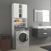 Armario de Lavadora Cuarto de Baño Aseo Estantería Mueble Colada Color Blanco,  Roble ahumado,  Roble Sonoma y mas - details 7