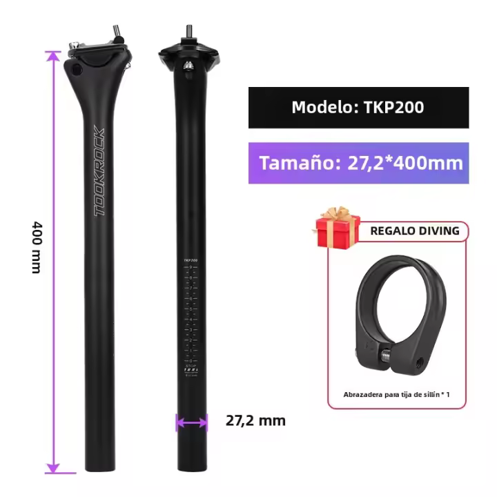 Pomo De Silla De Bicicleta De Carbono Ligero TKP100 Para Bicicleta De Montaña 27.2 30.9 31.6mm Compatible Con XC Mountain Road - 1