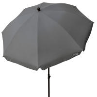 Aktive - Sombrilla playa 240 cm, sombrilla playa grande, forma octogonal, beige, gris o rojo, poliéster con protección UV30, 8 varillas, mástil inclinable Ø28/32 mm, resistente, incluye funda con asa - details 2