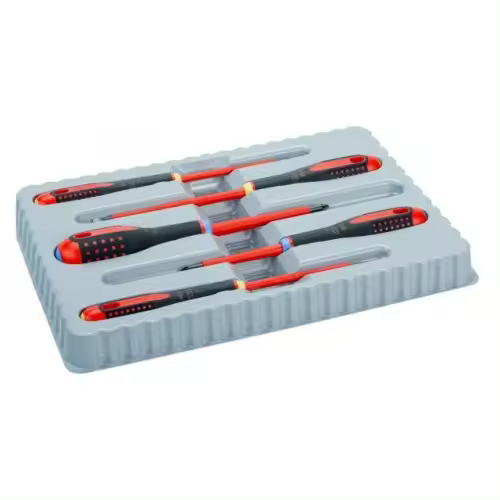 JUEGO 5 DESTORNILLADORES ERGO AISLO PL/PZ- BAHCO - 1