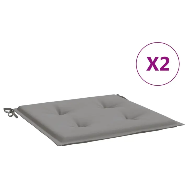 Fundas de Silla de Jardín 2 UDS lienzo Oxford gris 50x50x3 cm - 1