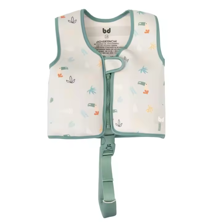 Chaleco flotador Tucan Bimbidreams verde talla 1-3 años y 3-6 años - 1