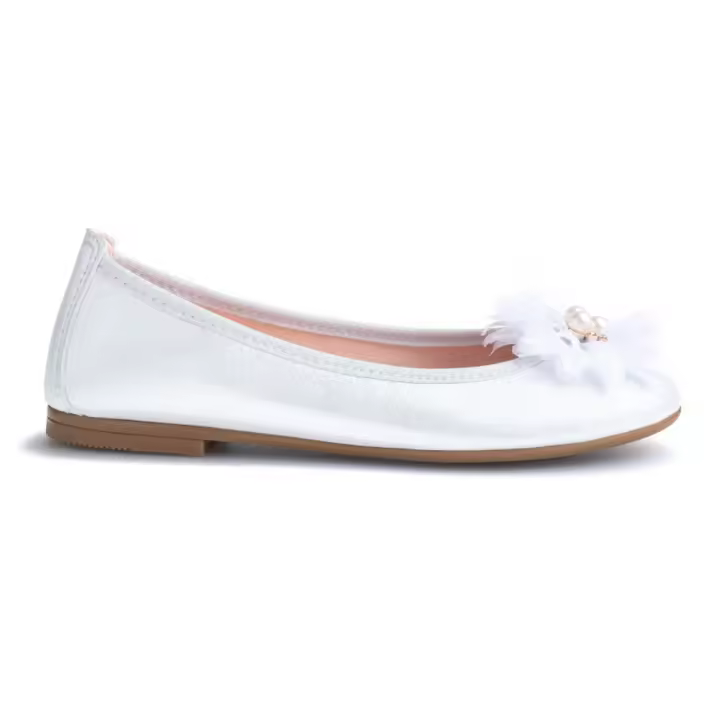 PABLOSKY 870255 Zapatos vestir niña 31392 24V FRNCESITA ADORNO FLOR AYLA BEYAZ - 1